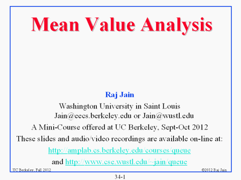 Mean Value Analysis